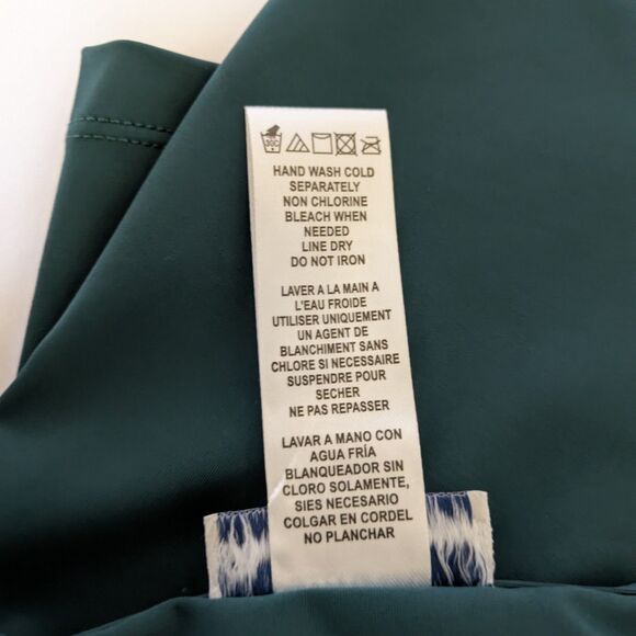 Tommy Bahama Rash Guard XS Green Twist Front 3/4-Sleeve UPF50 Vacation Beach - Picture 4 of 5